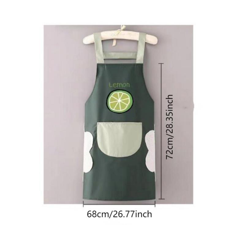 Домашний женский мужской милый кухонный маслостойкий фартук для готовки стираемый ручной взрослый фартук для выпечки с карманом
