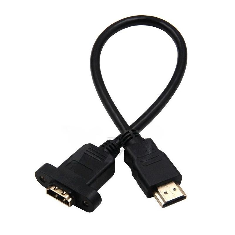 1 шт. Позолоченный HDMI-совместимый удлинительный кабель Папа-Мама С винтовым креплением на панель Для 1080P PSP HDTV 0,3 м/0,5 м/0,6 м/1,0 м