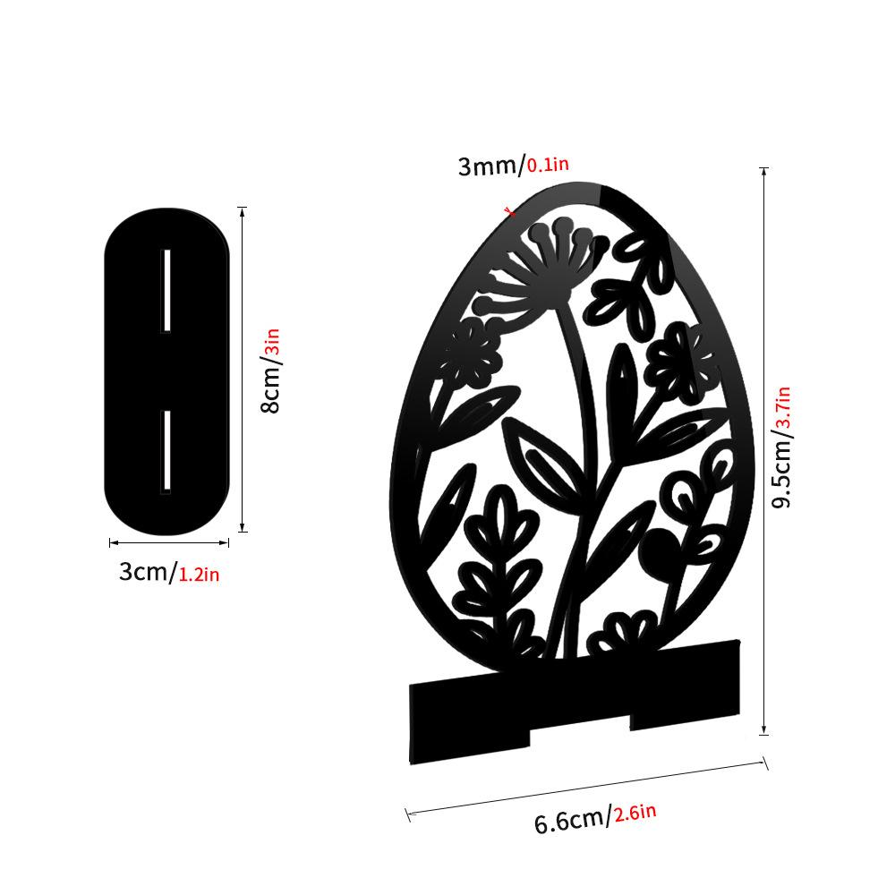 Пасхальное декоративное украшение Акриловые яйца-кролики Пасхальные яйца Зеркало Настольное украшение Праздничное украшение Домашний декор Рождественские украшения оптом