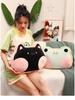 Cute Cartoon 3-in-1 Pillow Blanket: Backrest, Car, Office Nap Essential