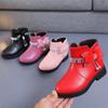 Fashion Winter New Children's Shoes Girl Mid Length Warm Leather Boots Baby Bow Cute Plush Student Cotton Boots