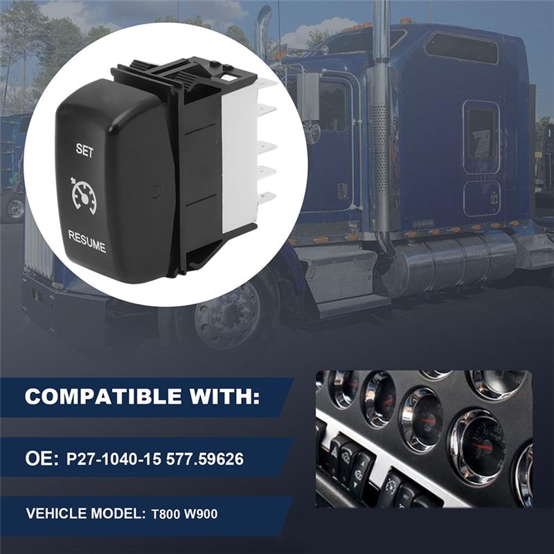 Ac29-Power Cruise Control Rocker Switch Steering Signal Switch P27-1040-15 577.59626 For Kenworth Peterbilt T800 W900