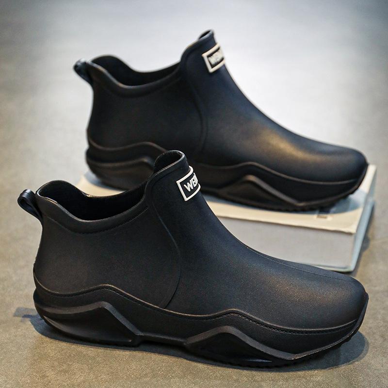 Мода Модные Мужские Женские Ботильоны Резиновые Сапоги Мужские Нескользящие Износостойкие Водонепроницаемые Ботинки Рабочие Ботинки Подходят для Дождливого Снежного Дня