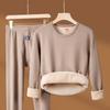 Men's Camel Hair Thermal Underwear Set: Half Turtleneck Top and Bottoms with Velvet Lining for Winter