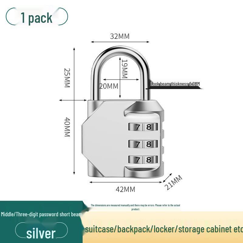 Universal Solid Brass Waterproof Combination Padlock for Home, Cabinet, or Suitcase