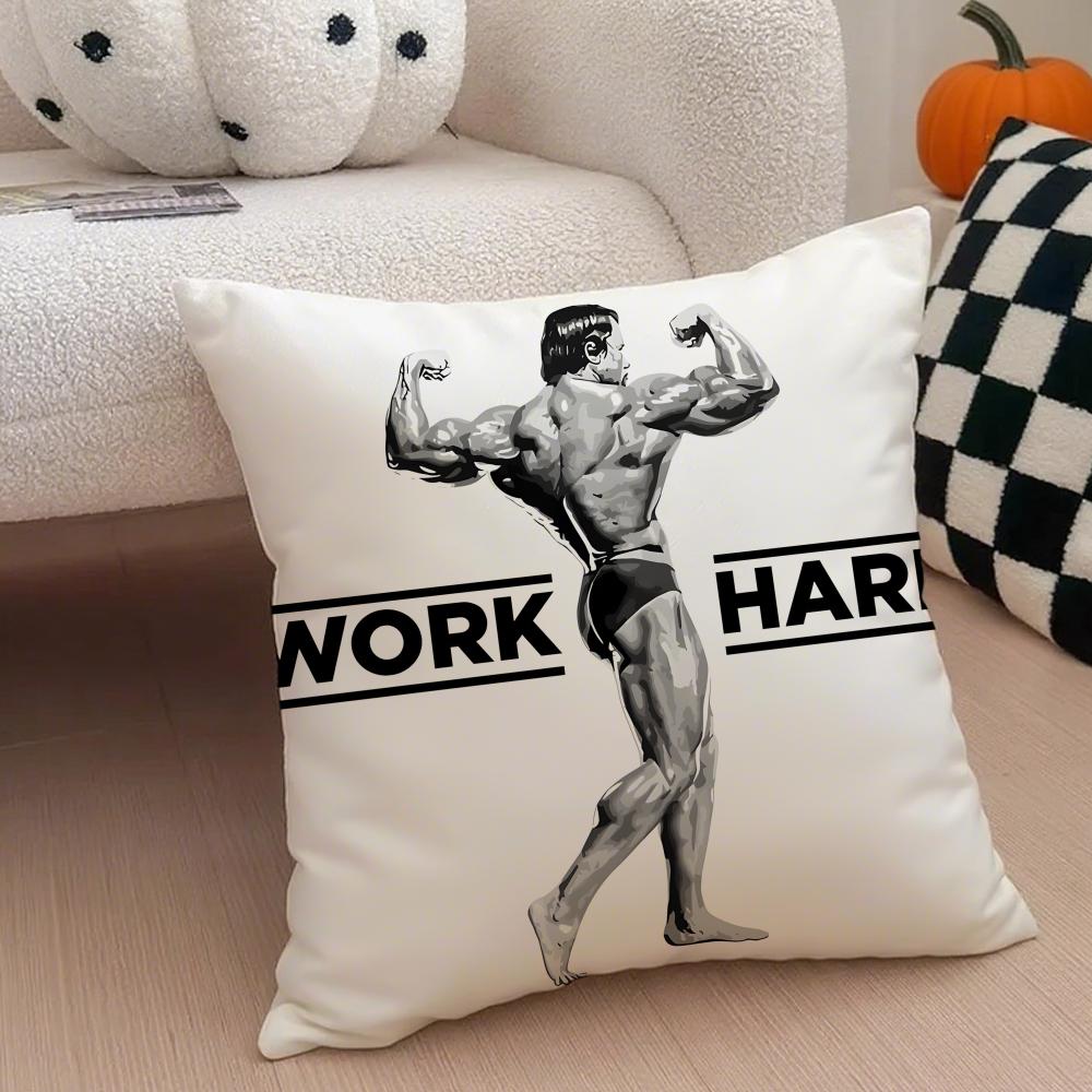 inspirational AArnold Schwarzenegger Cushion Cover Throw Pillow Cover Hidden Button Durable Polyester Chair Cushion