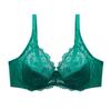 Plus Size European and American Women Large Cup Bra Ultra Thin Lingerie Solid Color Underwear Top Sexy Lace Brassiere