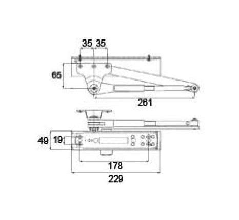 LIXIL (Tostem) Tostem Door Closer, White, L1X12, for Criella Glass Doors, Criella 19, and Renovation Doors