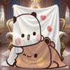 Bubu Dudu Love-Themed Flannel Blanket - Suitable for Sofas, Beds, Travel, Camping, Offices, Made of Flannel Fabric