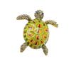 Брошь в стиле ретро «Морская черепаха» с бриллиантом и капающим маслом