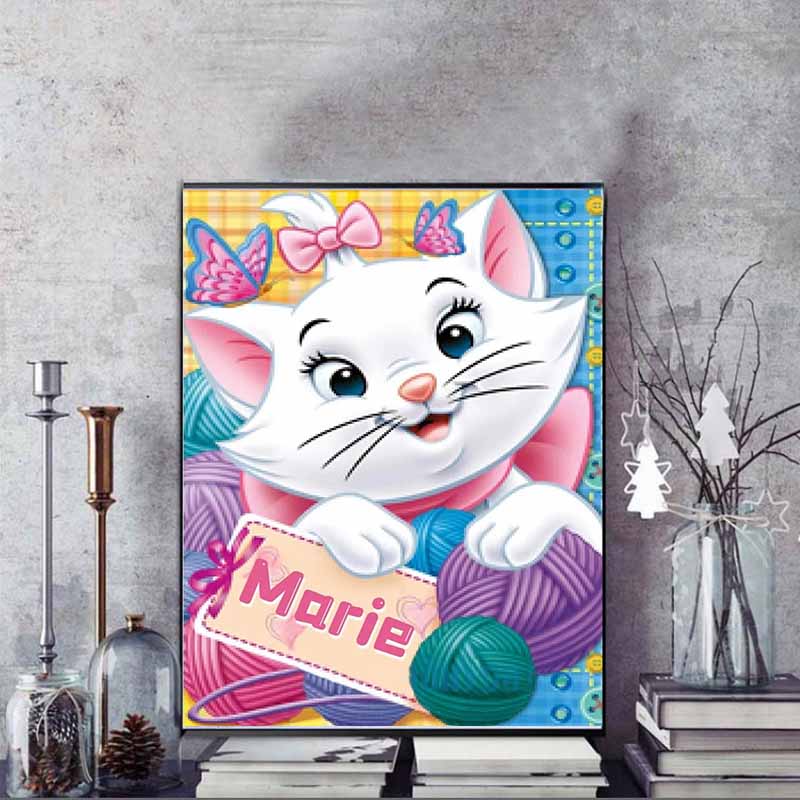 Disney Diamond Painting The Adventures of The Cat Cartoon Diamond Painting, Full Diamond Cross Stitch DIY Gift  Home Decor