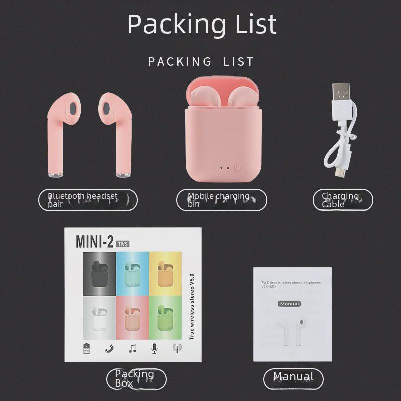 Bluetooth-гарнитура Mini2 i7mini TWS: Бинауральные стереонаушники Sports 5.0 Wireless