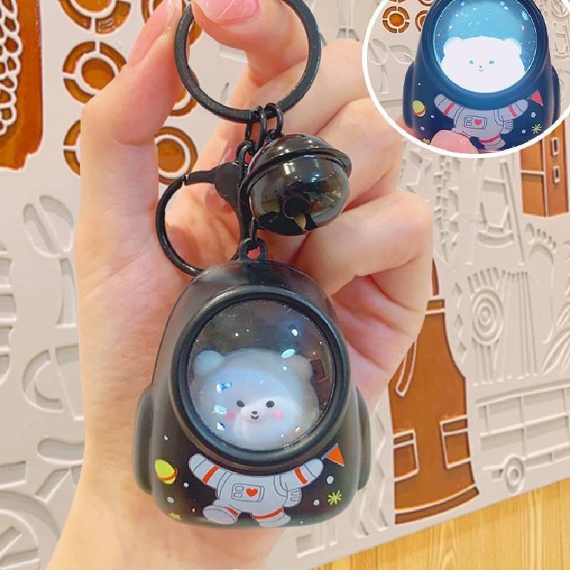 Backpack Cat Luminous Keychain Toys Cartoon Bag Decorations Kids Cute Gifts