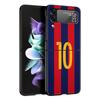 Футбольный чехол из твердого поликарбоната на 10 игроков для Samsung Galaxy Z Flip 7 6 5 4 Черная крышка для Galaxy Z Flip 3 Складная оболочка Fundas