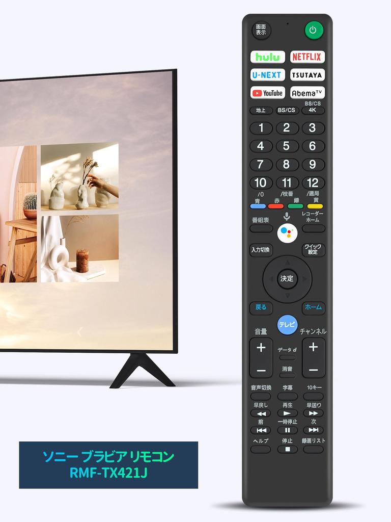 Пульт дистанционного управления телевизором Пульт дистанционного управления, совместимый с Sony Пульт дистанционного управления BRAVIA Совместимость с голосовым управлением RMF-TX421J KJ-49X9500H KJ-55A8H KJ-65A8H