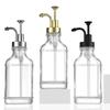 Press Type Glass Soap Pump Dispenser 500ml Clear Coffee Syrup Container Oil