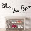 Love You Bye Wooden Sign Wall Decoration Sign Family Entryway Decor Above Door Wall Art Sign for Valentine's Gift Home Entrance Hallway