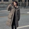 Thickened and Lengthened Down Cotton Clothes for Women's Winter New Big Pockets Fashion Warm Jacket Tide