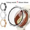 Блестящий Алмазный Чехол для Samsung Galaxy Watch 7 44мм 40мм Аксессуары Защитное Стекло бампер Чехол для Galaxy Watch 7