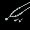 Claw Chain Rhinestone Jewelry Set Water Drop Necklace Wedding Party Earrings  Banquet