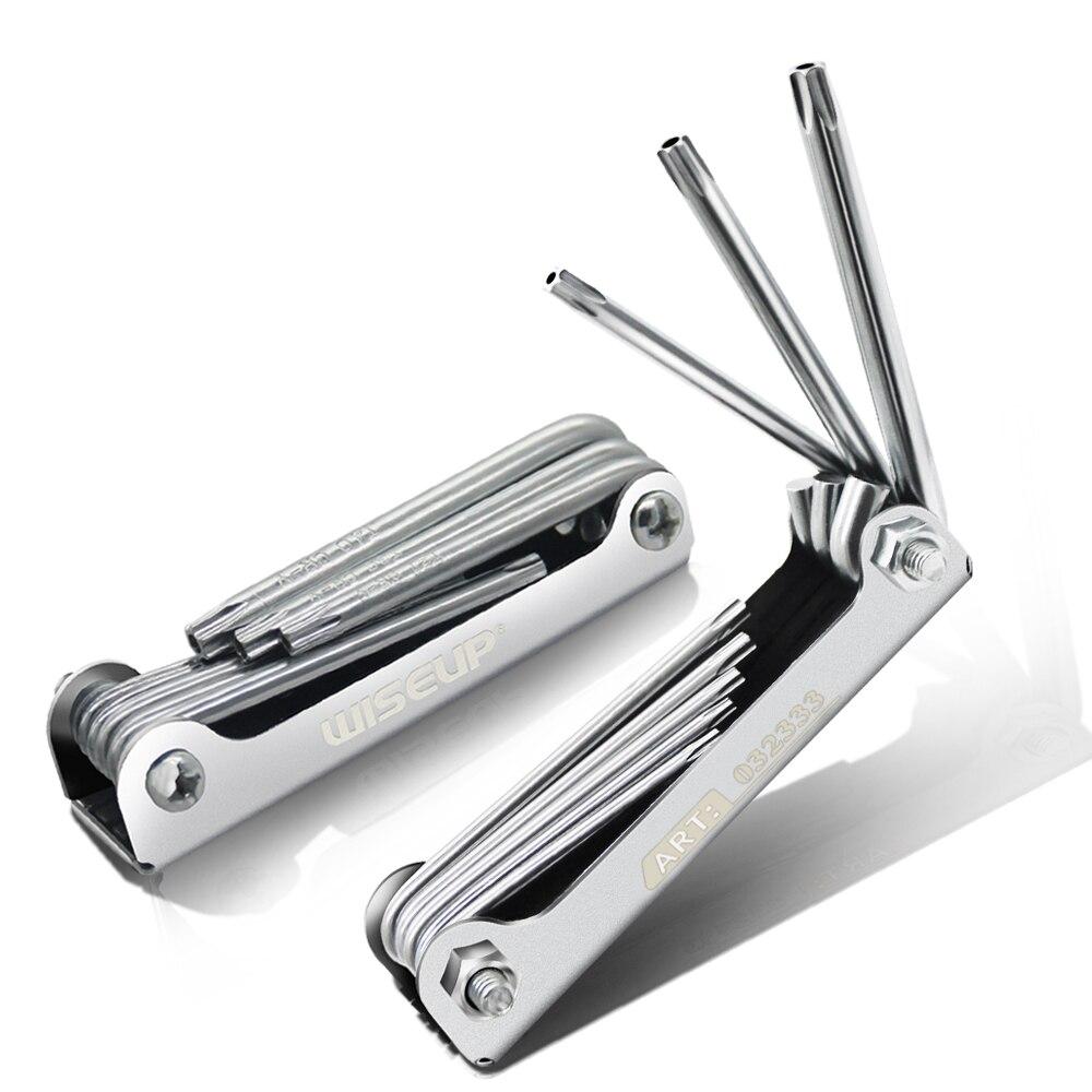 Набор шестигранных ключей WISEUP, складной шестигранный ключ, складная отвертка CR-V, плоские ключи Torx, ручные инструменты, портативный набор гаечных ключей со звездочкой