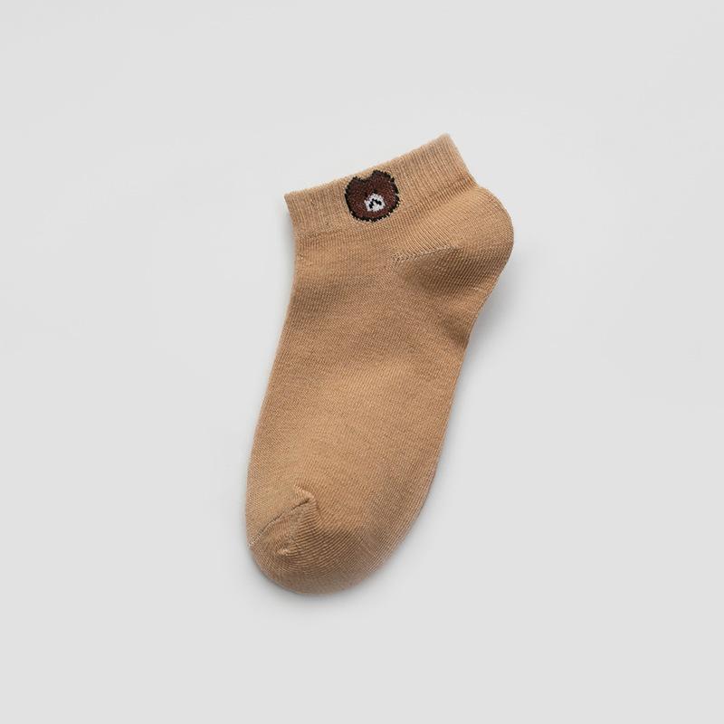 10 Pairs of Women's Four Seasons Disposable Cartoon Bear Socks