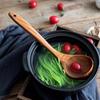 Деревянная кухонная утварь Бытовая лопатка Ложка для супа Ложка для смешивания Антипригарная кухонная утварь с защитой от царапин для повседневного использования
