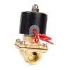 AC110V 1/2 дюйма латунный электрический электромагнитный клапан вода воздух топливо газ нормальный закрытый новый
