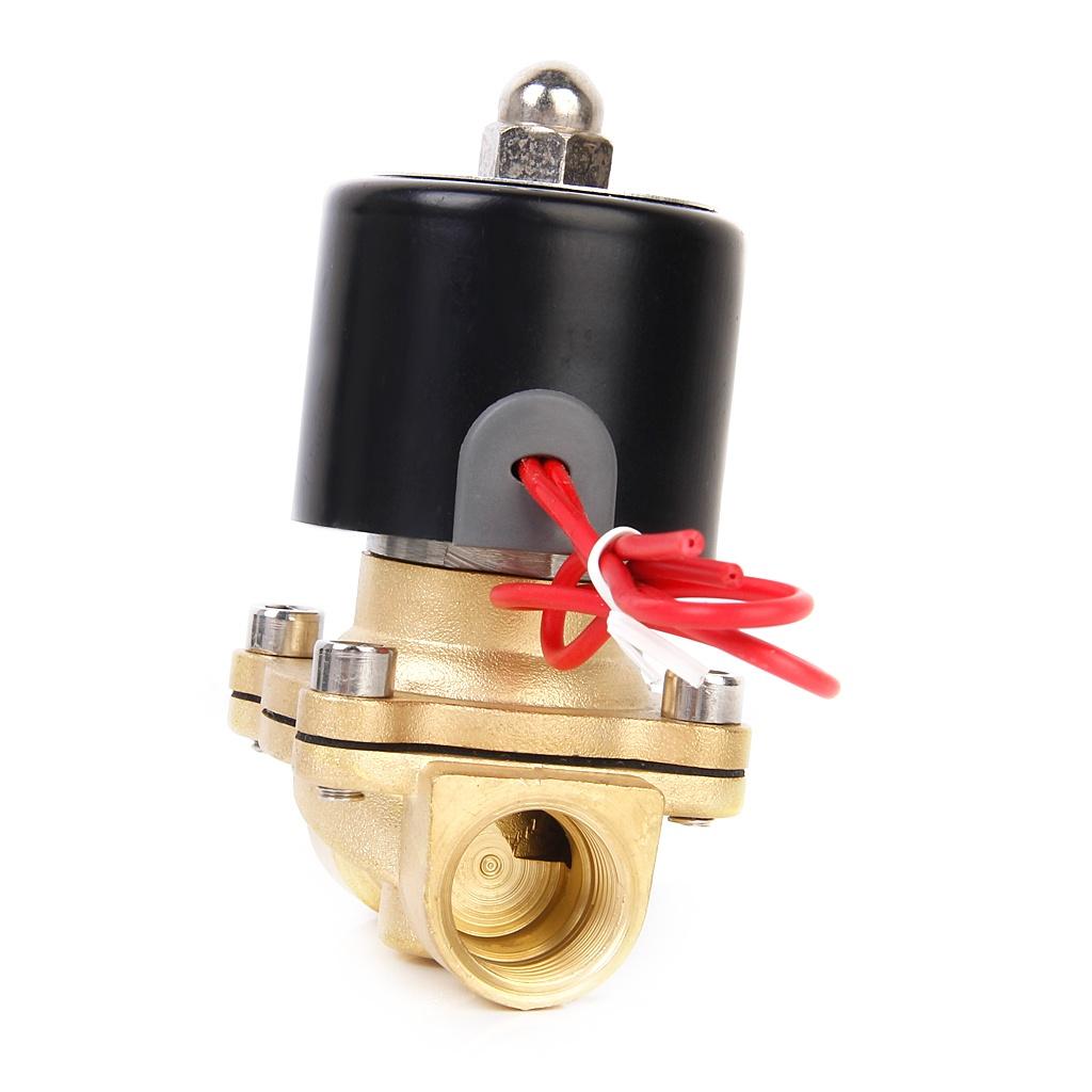 AC110V 1/2 дюйма латунный электрический электромагнитный клапан вода воздух топливо газ нормальный закрытый новый