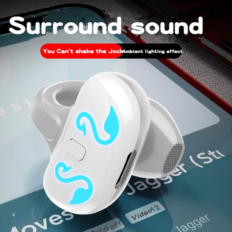 1Pc Ear Clip Wireless Headset V5.3 Non In Ear Single Ear OWS Bluetooth Earphones Running Sports Universal Headphones