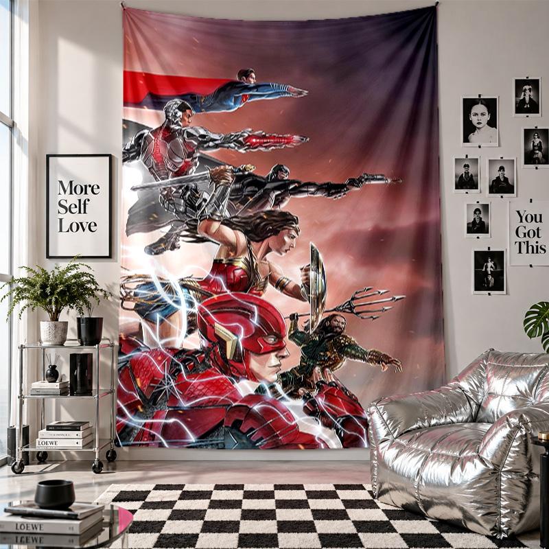 Wall TapestryDC Comics Universe Art Hanging Cloth Decorative Background Cover for Room Decoration