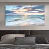 Coastal Wall Art Vibrant Natural Sea Beach Scenery Painting Decoration Canvas Print,  Living Room Decor, Poster, Print, Artwork
