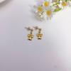 Baroque Gold Angel Praying Stud Earrings - Religious Jewelry for Women, Cute Mini Design
