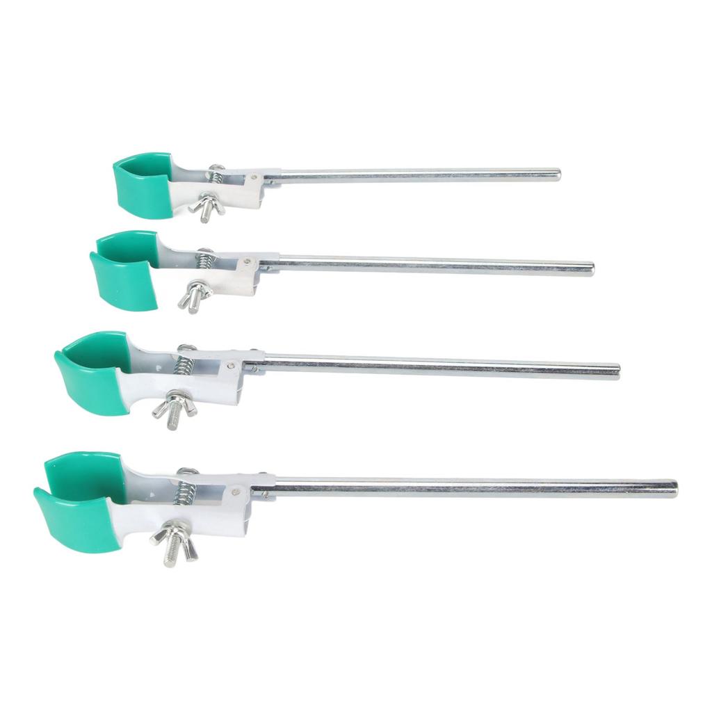 4Pcs Laboratory Clamp Retort Prong Jaw 2 Finger Width Adjustable Rubber Jaws Labs Clamp