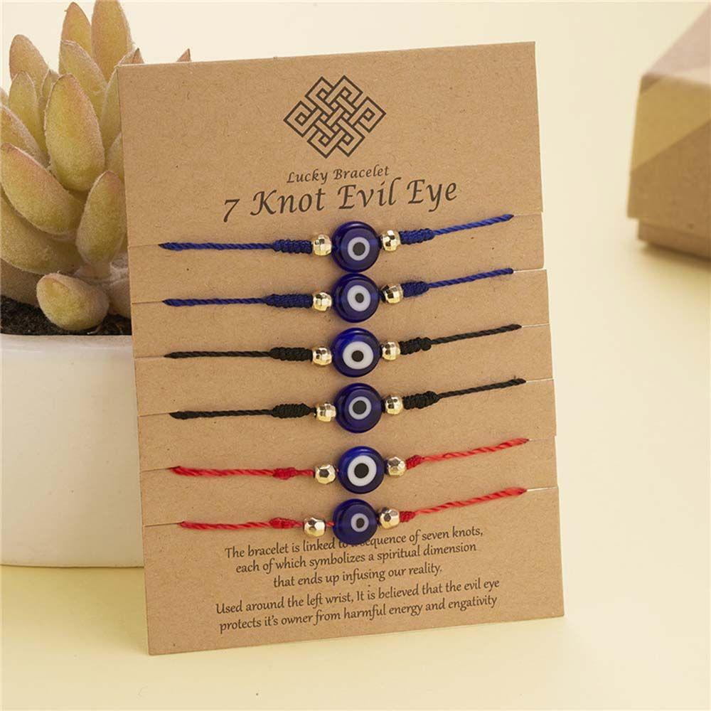 Fashion Jewelry Lovers Braided Hand Ropes Couple Bracelets Hand-woven Bracelets Blue Eye Bracelets