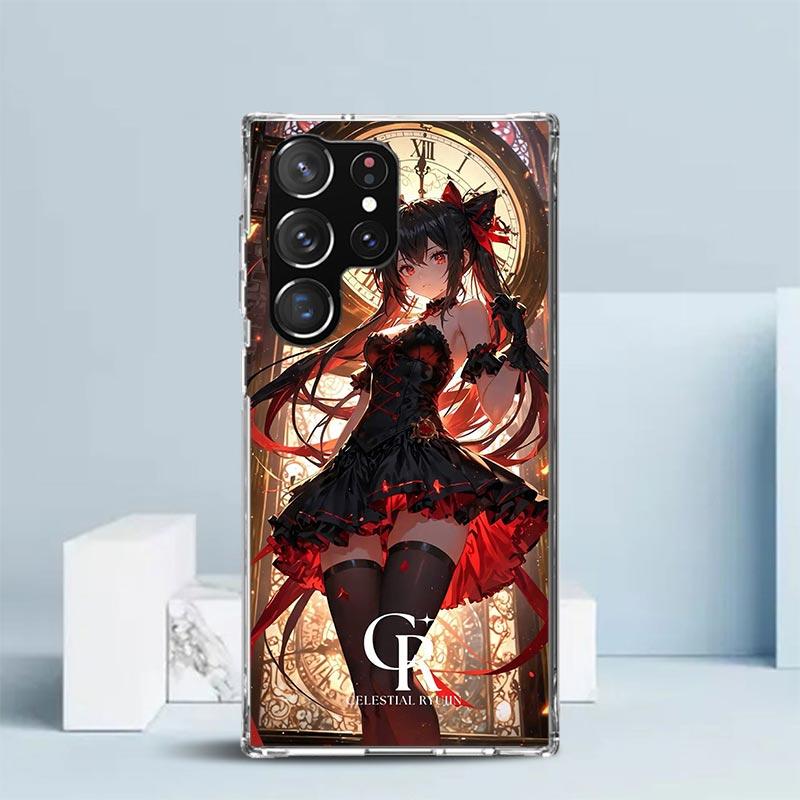Date A Live Токисаки Куруми Мягкий чехол для Samsung Galaxy S25 Edge S26 S24 S23 Ultra Чехол для телефона S22 S21 Plus S20 FE Печатный узор