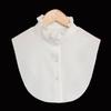 Pleated Ruffle Shirt Collar Fake Collar Women'S Versatile Stand-Up Collar Chiffon Fake Collar Shirt
