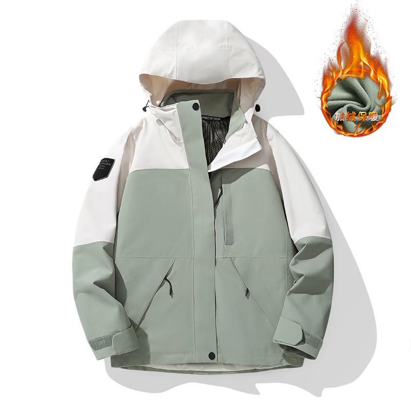 3-in-1 Waterproof Windproof Outdoor Jacket With Removable Fleece Liner Men Women Hiking Climbing Camping