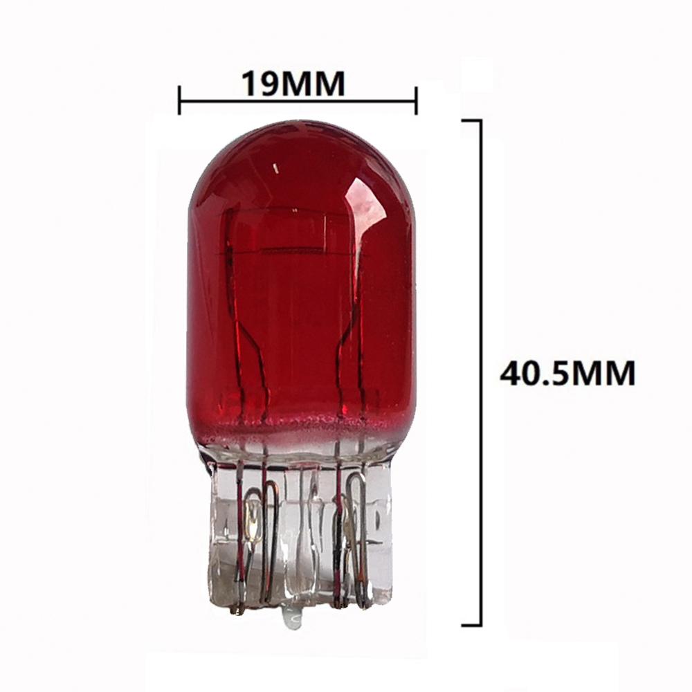 1X 12V Car Halogen Lamp T20 7440 7443 12v W21/5W Warm White Amber Red Brake Bulbs Tail Light Stop DRL Rear Turn Signal DRL