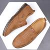 Мужская обувь осенняя ручной работы на одной педали онлайн обувь для вождения мужская универсальная на мягкой подошве мужская повседневная обувь модная повседневная