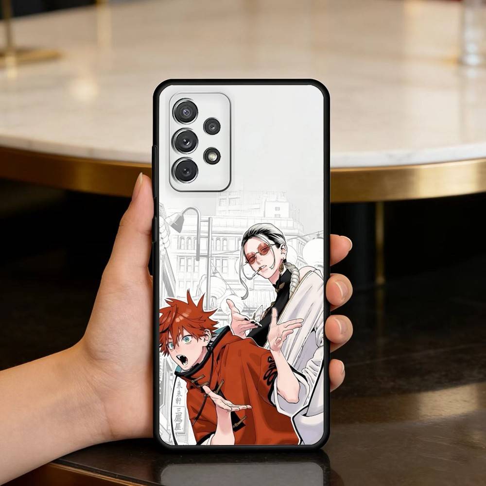 C-Comics G-Gokurakugai Phone Case For Samsung Galaxy A73,A72,A71,A70,A53,A52,A51,Soft Silicone Black Cover
