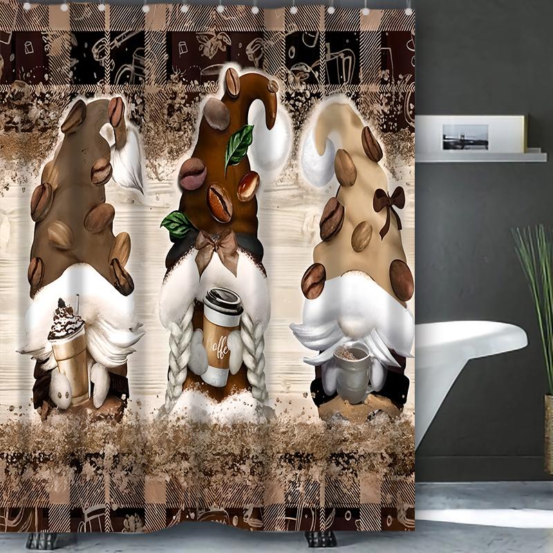 Sunflower Dwarf Bathroom Shower Curtain Dwarf Waterproof Fabric Bathroom Curtain With 12 Hooks Sunflower Home Deco Free Ship