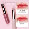 Portable Silicone Lip and Concealer Brush with Lid - Professional Blending Round Head Makeup Tool