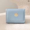 Cute Cat Short Folding Wallet Leather Cartoon Casual Clutch Money Purse Bag Credit Card Holder Photo Bits Banknote Slots