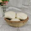 Бамбуковая плетеная корзина для паровых булочек и фруктов, на высоких ножках, большая, круглая, мелко плетеная кухонная корзина для закусок и овощей