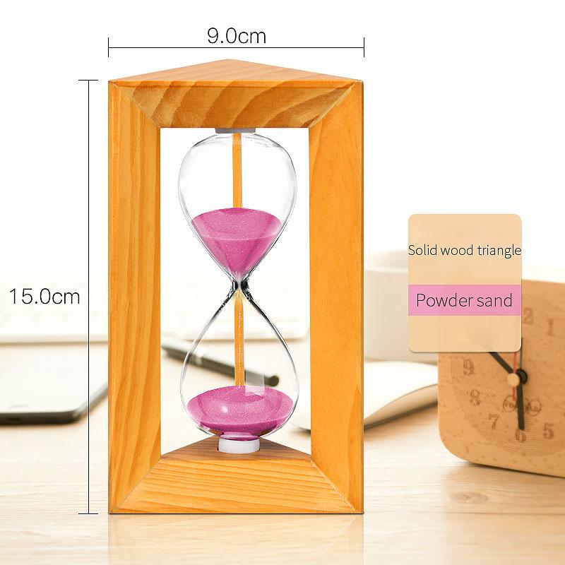 Nordic Style Retro Decor Triangular Wood Glass Hourglass 5/10/15/30 Minutes Sand Timer Craftwork Home Living Room Desk Accessory