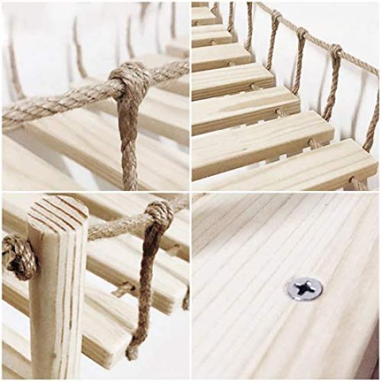 Деревянный кошачий комплекс Umora с подвесным мостиком для игр, снятия стресса, легкой сборки, кроватью, зоной, гамаком, облегчением, упражнениями, (140см)