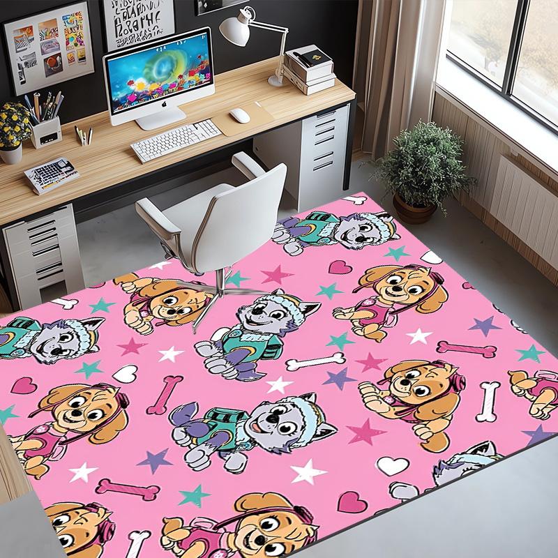 PAW Patrol Pattern Rug, Indoor/Outdoor Mat, for Picnic, Gameroom, Bedroom, Office, Living Room, Home Decor Carpet, Birthday Gift