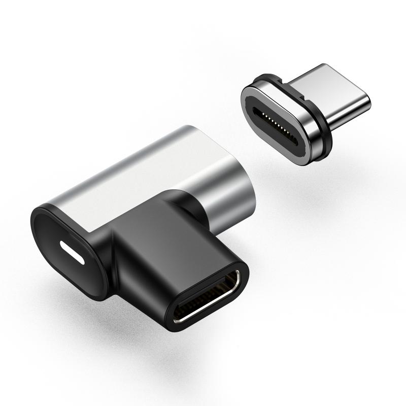 FONKEN 24-контактный адаптер Type-C с боковой присоской PD 100 Вт, конвертер для MacBook с быстрой зарядкой, USB 3.1, магнитный адаптер