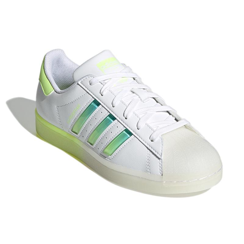 adidas Оригинальные кроссовки Superstar 'Белый Желтый Зеленый' Женские GW4909